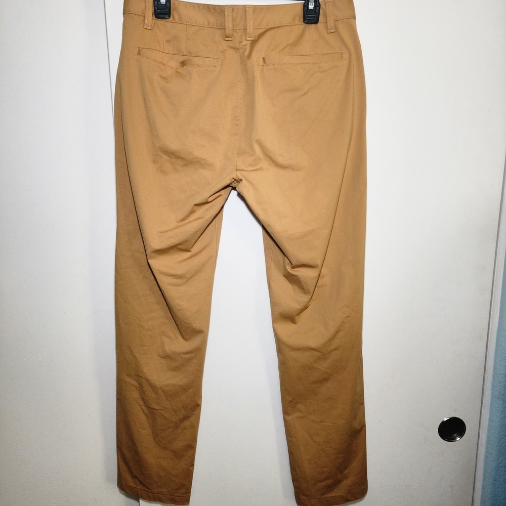 Rhone Commuter Pants Mens 33 Tan Excellent Slim Fit Stretch Technical Chinos - Picture 3 of 12